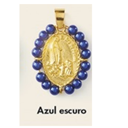 Medalha da Nossa Senhora de Fátima - Cor Azul Escuro