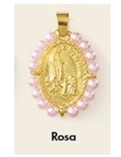 Medalha de Nossa Senhora de Fátima  - Cor Rosa