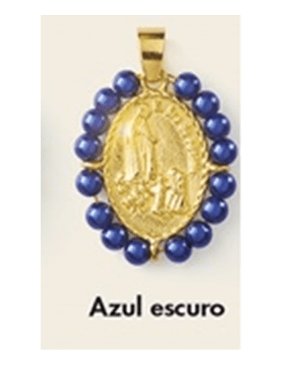 Medalha da Nossa Senhora de Fátima - Cor Azul Escuro