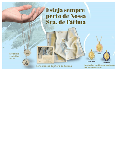 Medalhas e Lenço Nossa Senhora de Fátima