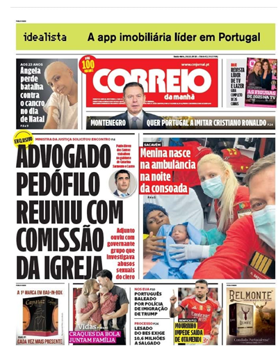 Correio da Manhã sexta, sábado e domingo